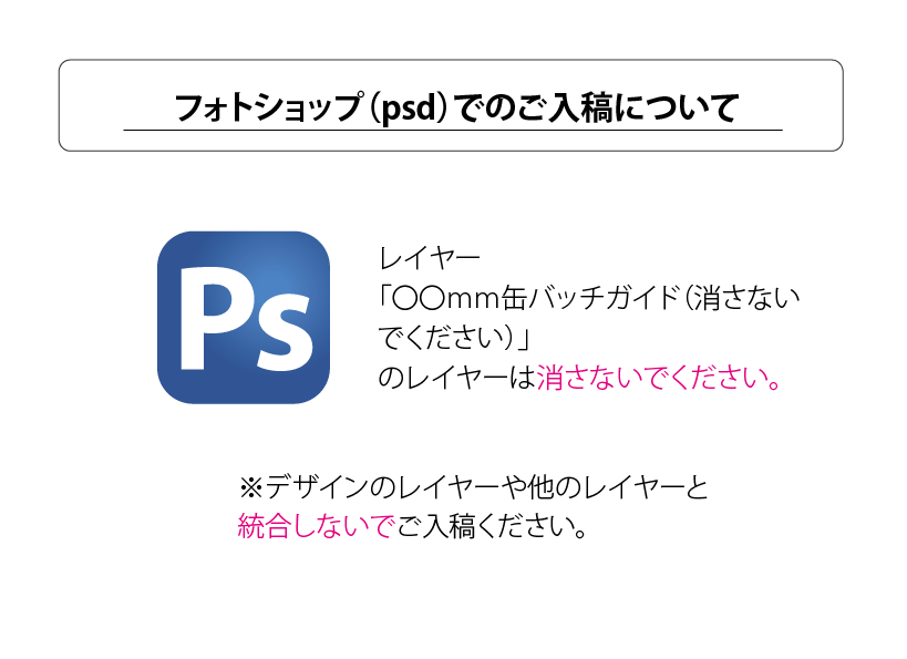 フォトショップでのご入稿について